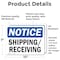 Signmission Shipping Receiving, 10 in W x Rectangle, Vinyl Decal OS-2PACK-NS-D-710-L-16563 - alternate 3